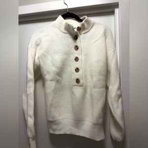 Ann Taylor Ivory Knit Cardigan